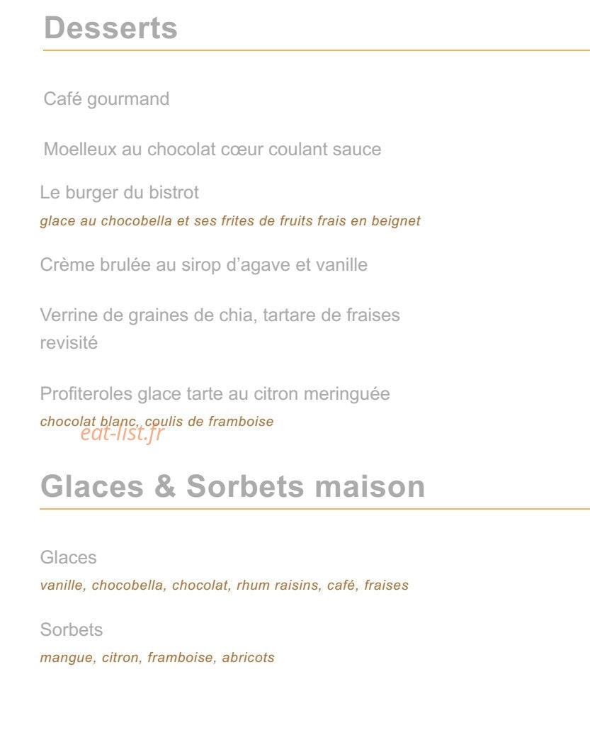 Bistrot Baland — carte page 5