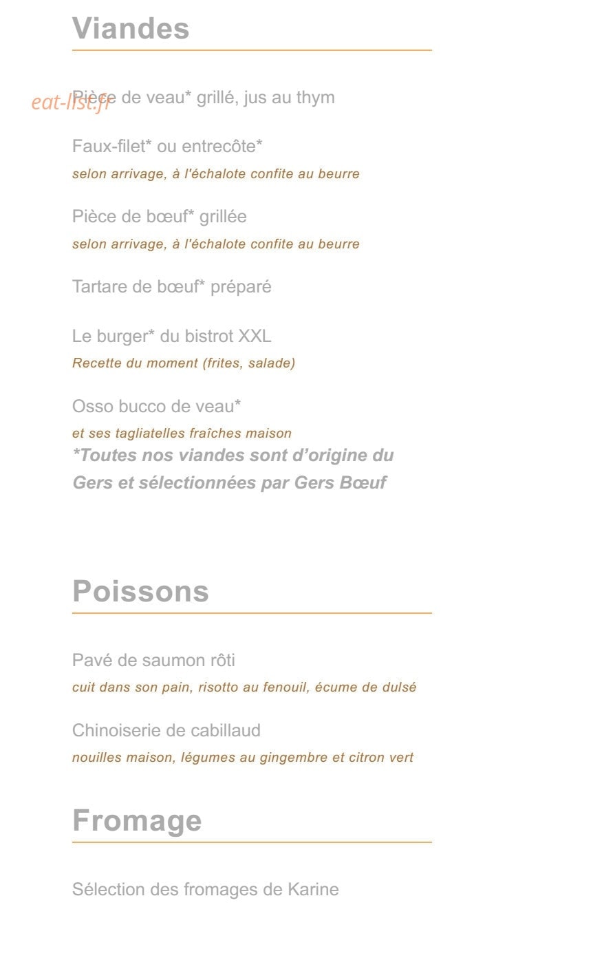 Bistrot Baland — carte page 3