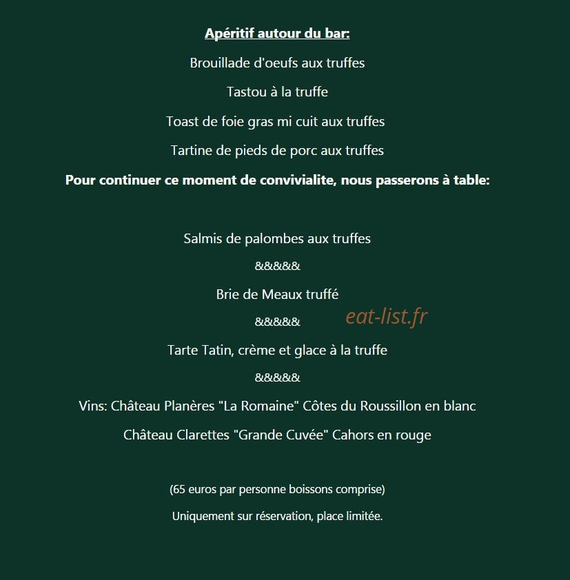 Café Daroles — carte page 4