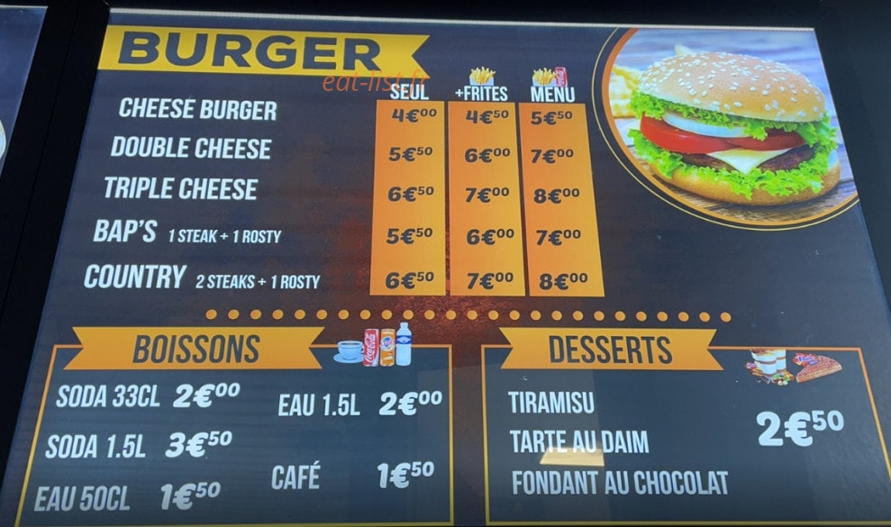 Istanbul Kebab — carte page 1