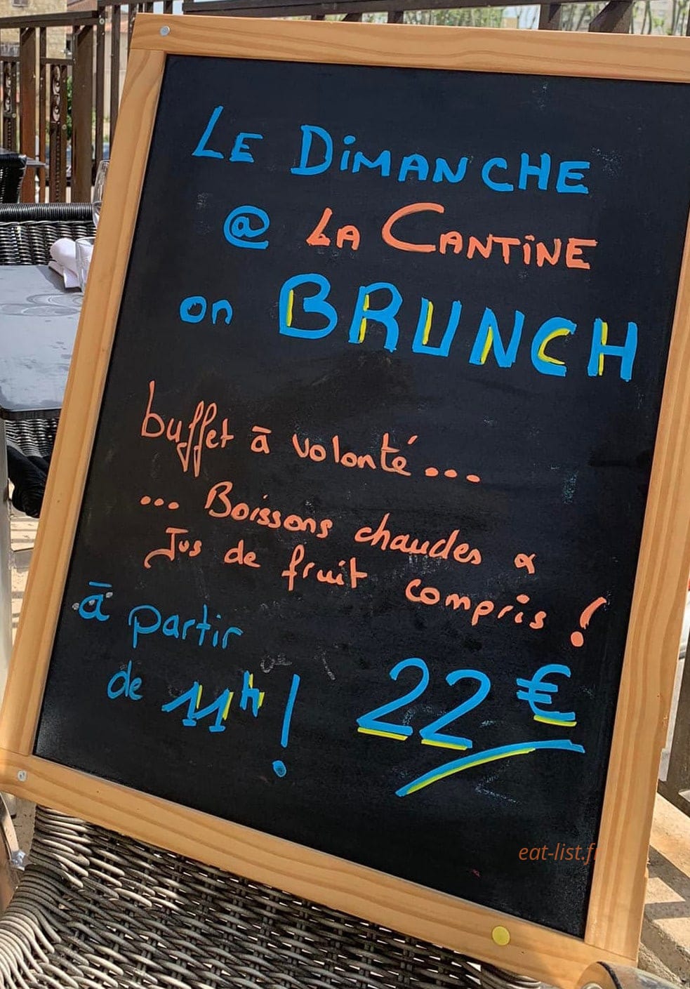 La Cantine — carte page 1