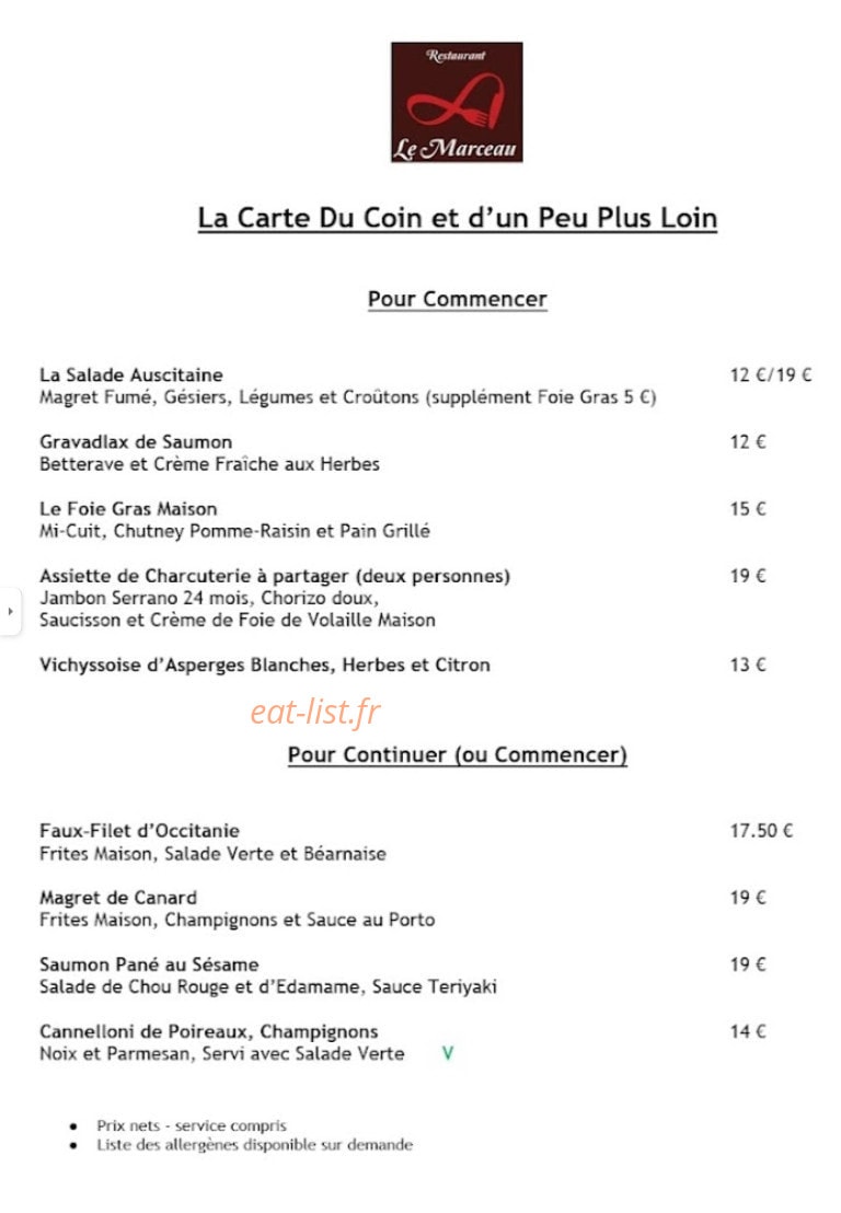 Le Marceau — carte page 1