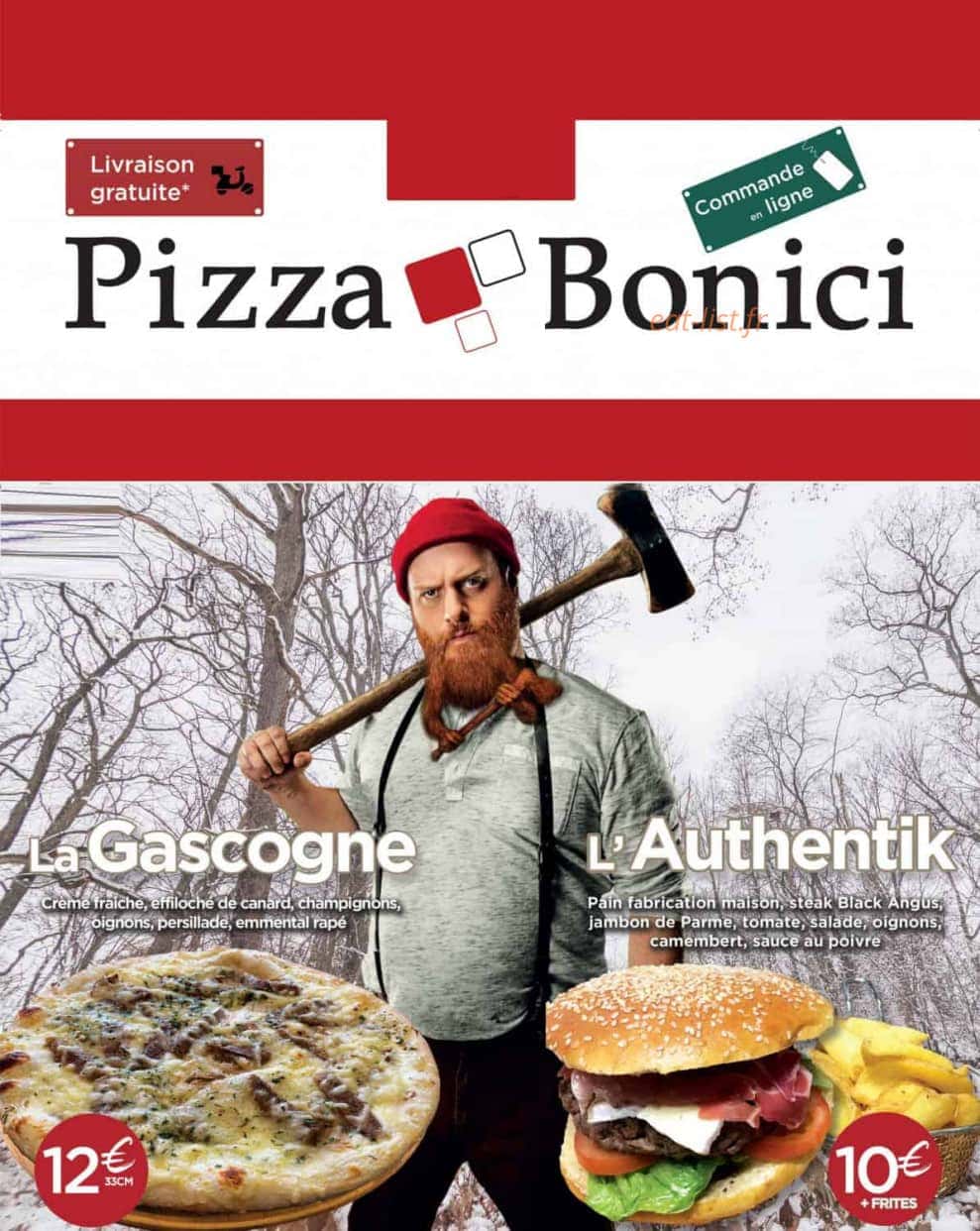Pizza Bonici — carte page 1