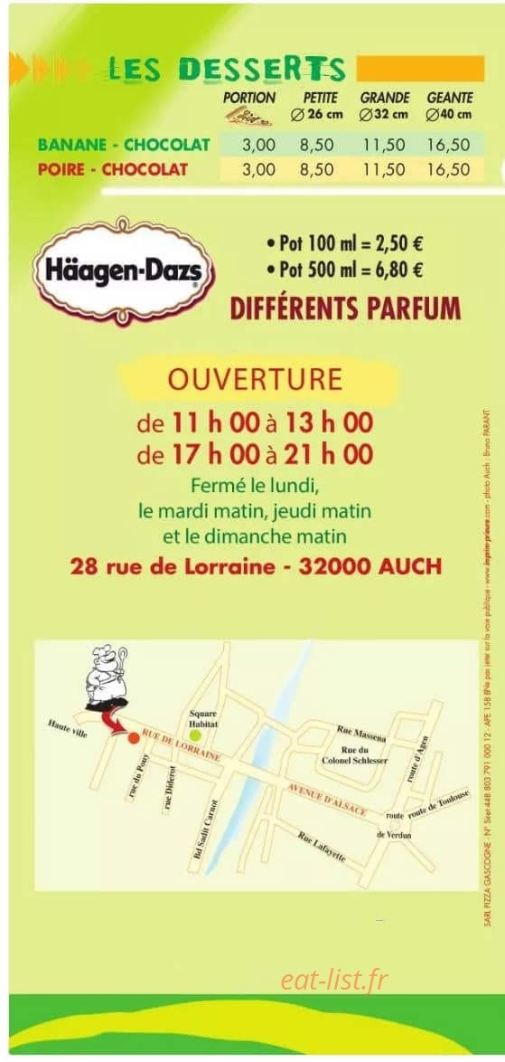 Pizza gascogne — carte page 4