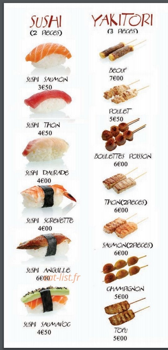 Sushi Dynastie — carte page 2