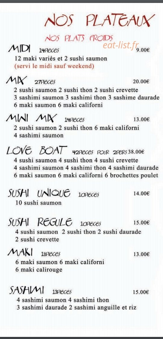 Sushi Dynastie — carte page 3