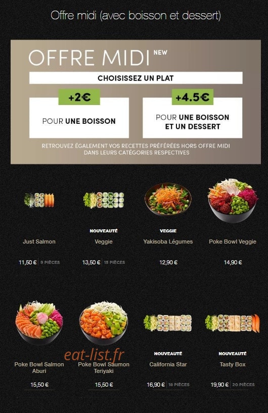 Sushi Shop — carte page 10