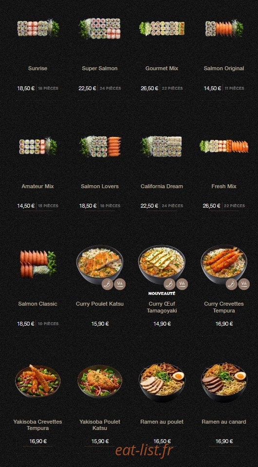 Sushi Shop — carte page 11
