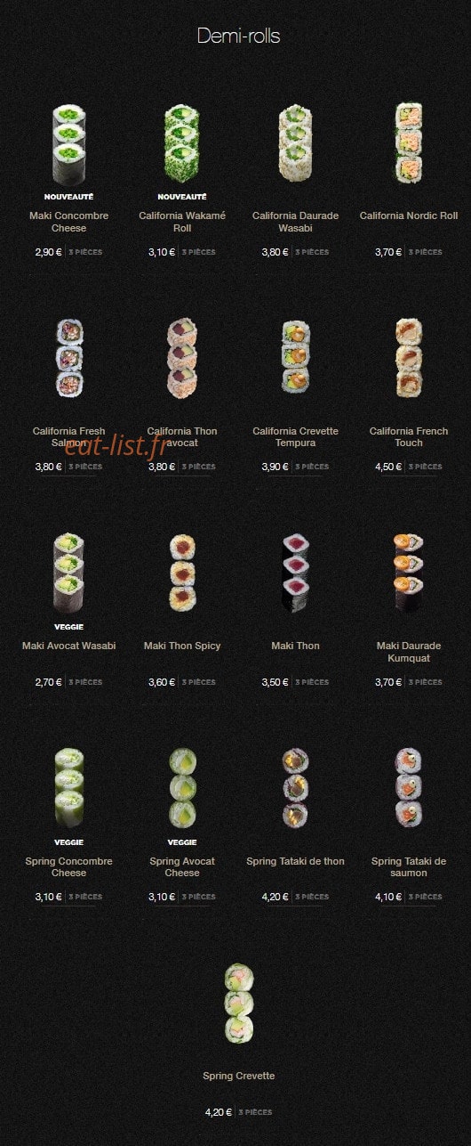 Sushi Shop — carte page 18