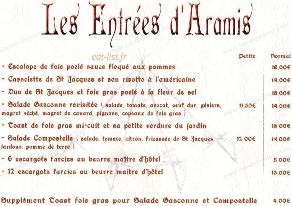 Les Quatre Mousquetaires — carte page 3
