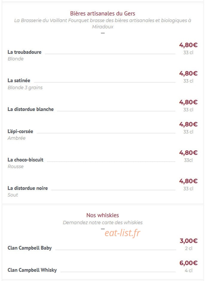 Restaurant Da Fulvio — carte page 6