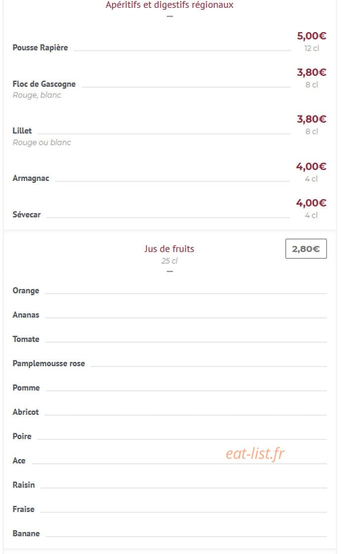 Restaurant Da Fulvio — carte page 2