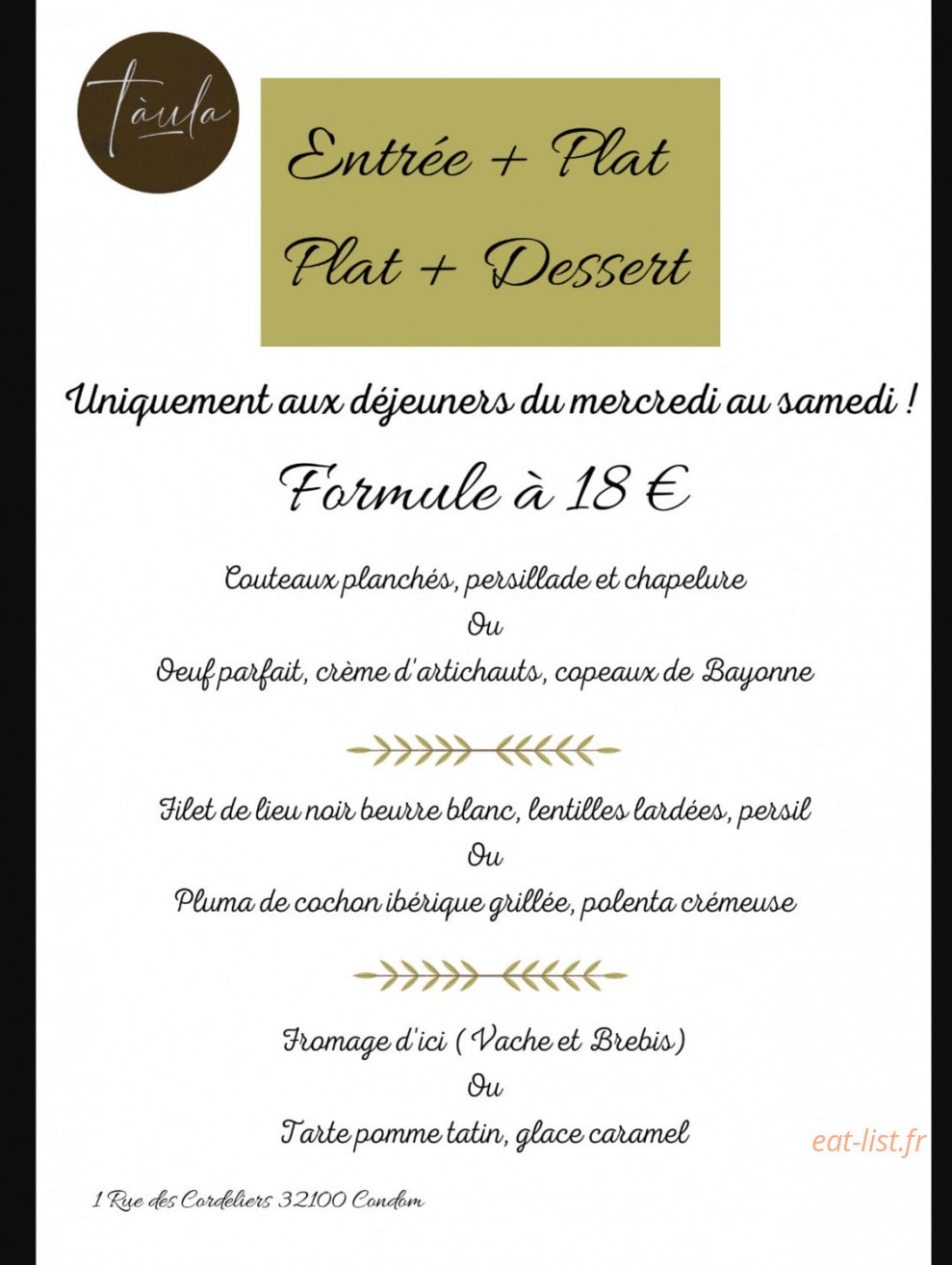Tàula — carte page 5