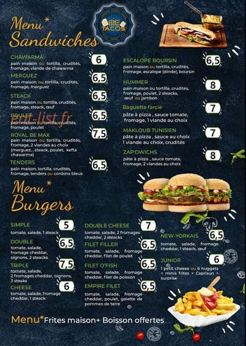 Be.tacos — carte page 2