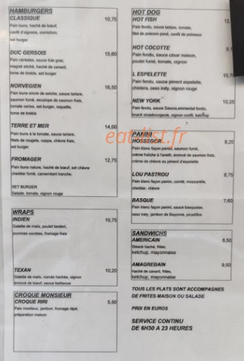 La cantine des sales gosses — carte page 1