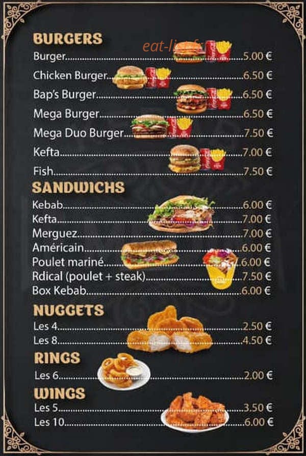 Le Médina Kebab — carte page 3