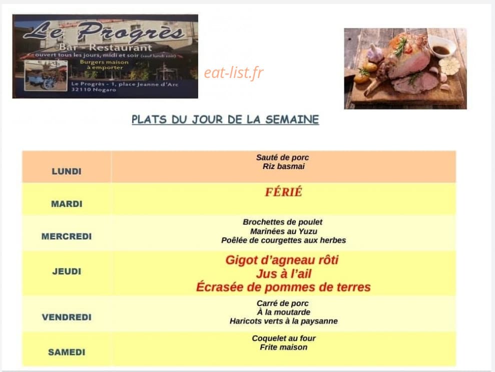 Le Progrès — carte page 1