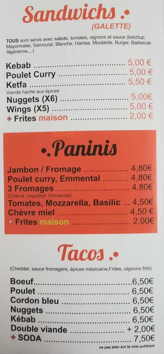O' Folies Burgers — carte page 2