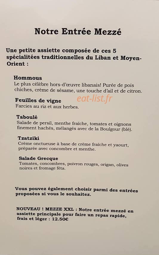 Chez Fady — carte page 2