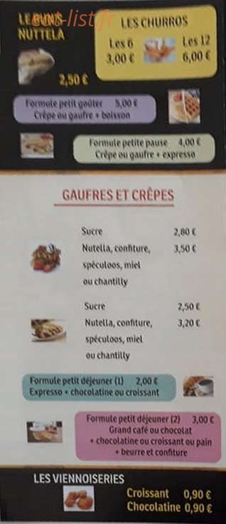 Ô Sucré Salé — carte page 5