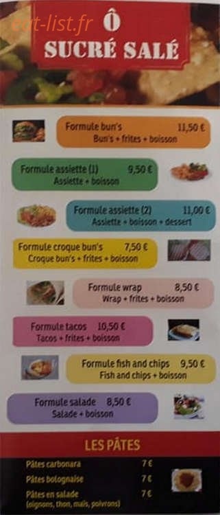 Ô Sucré Salé — carte page 3