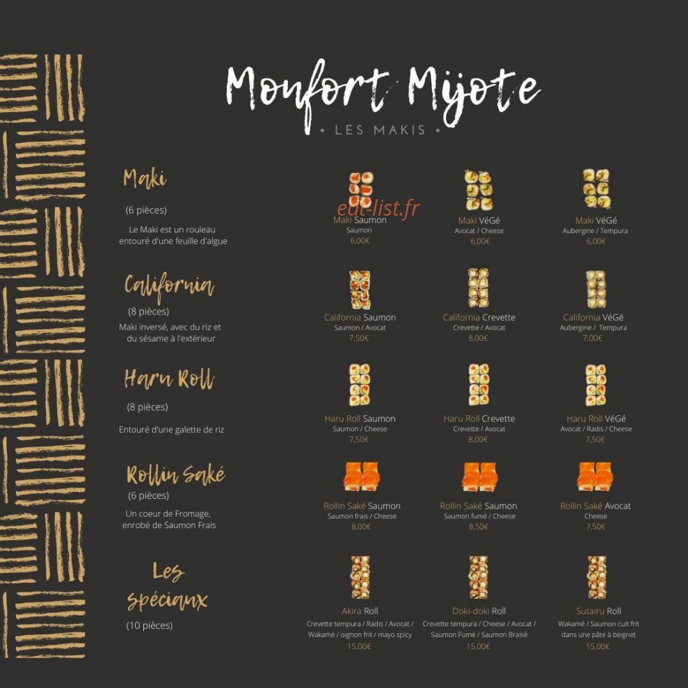Monfort Mijote — carte page 1