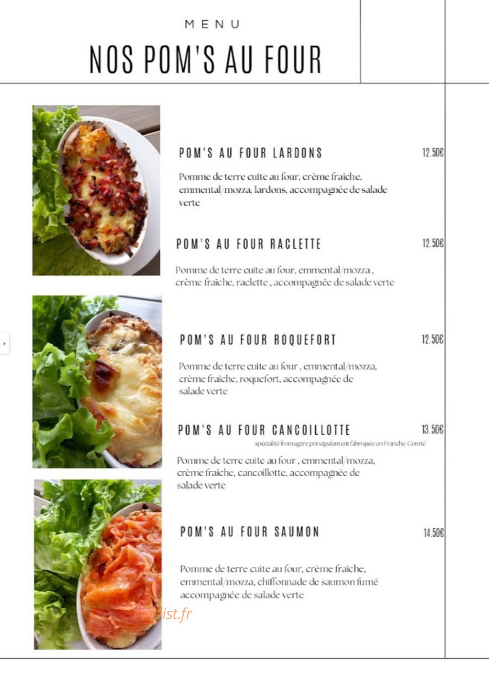 Au Petit Creux — carte page 3