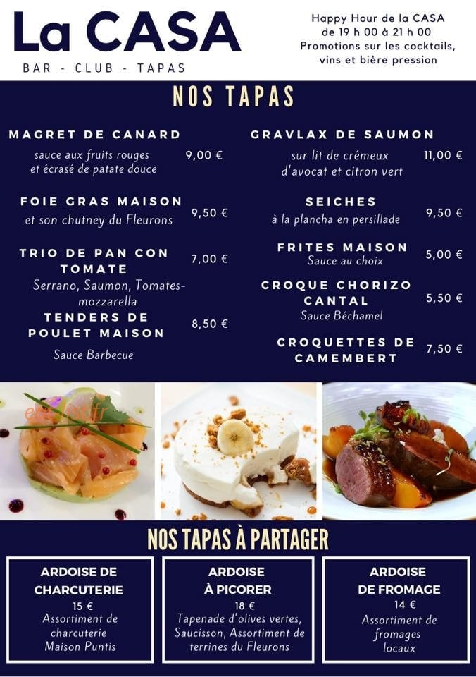 Le Bistrot du pont — carte page 4