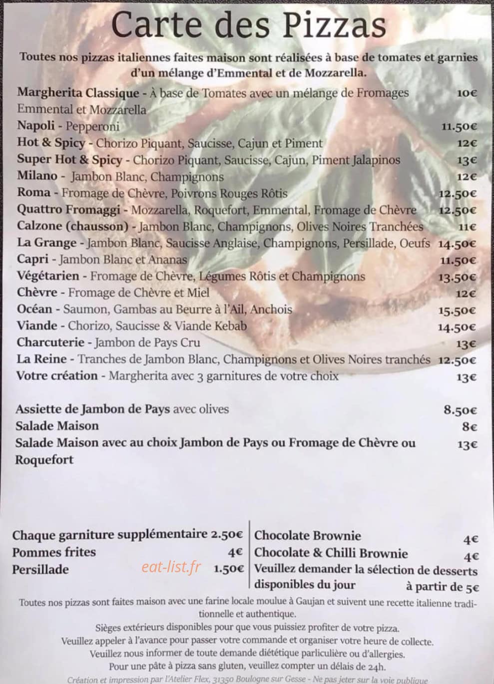 La Petite Grange — carte page 1
