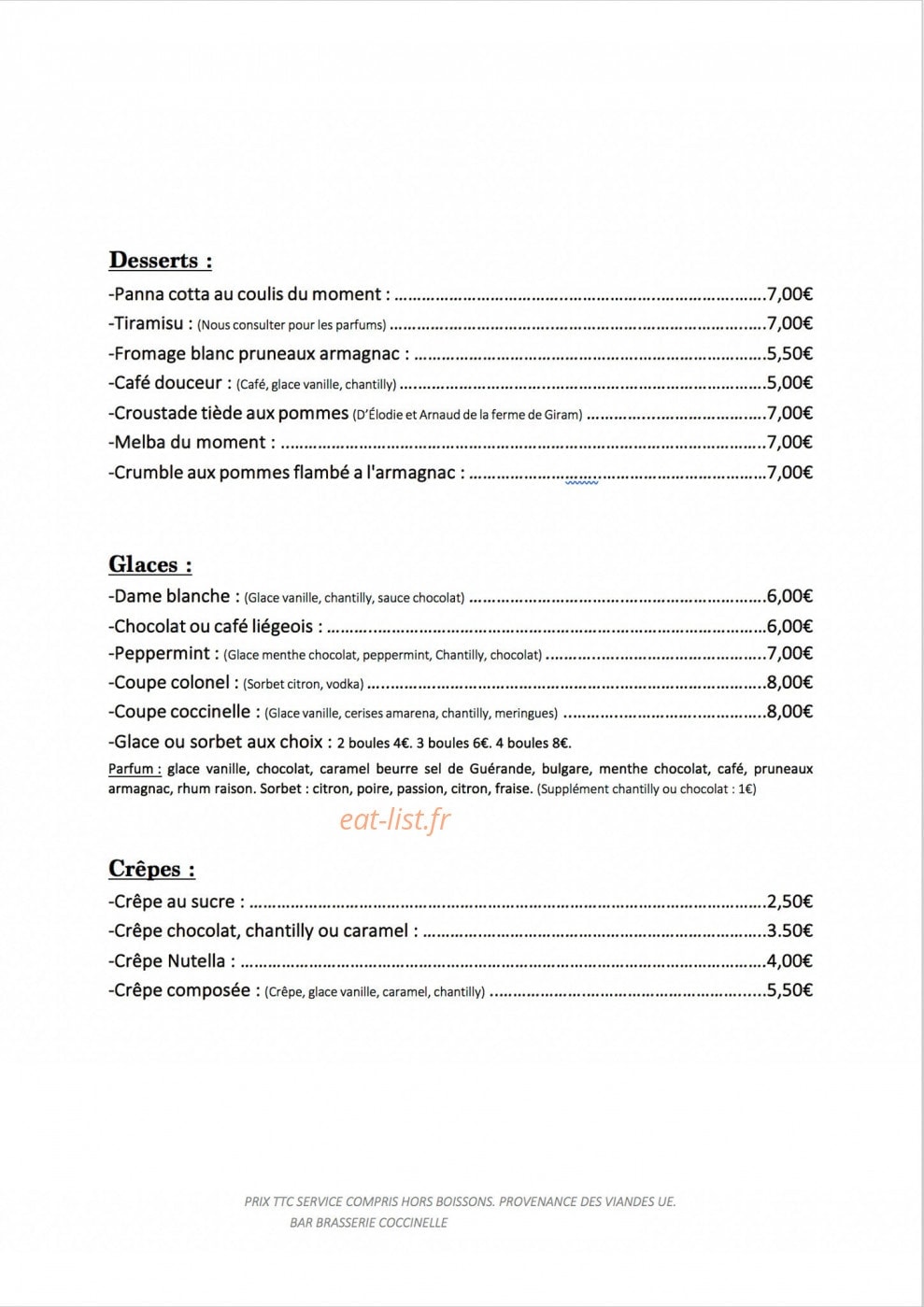 Coccinelle — carte page 2