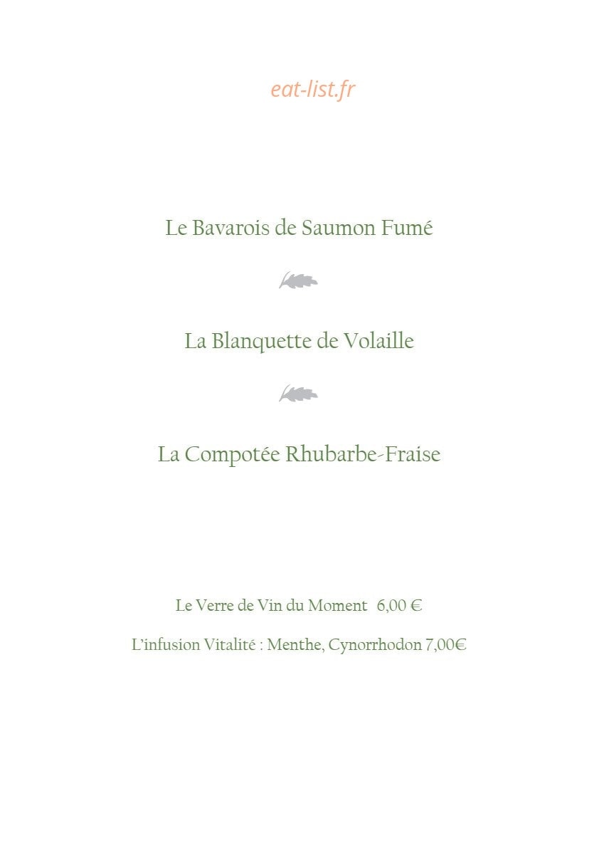 La Table de La Bastide — carte page 7