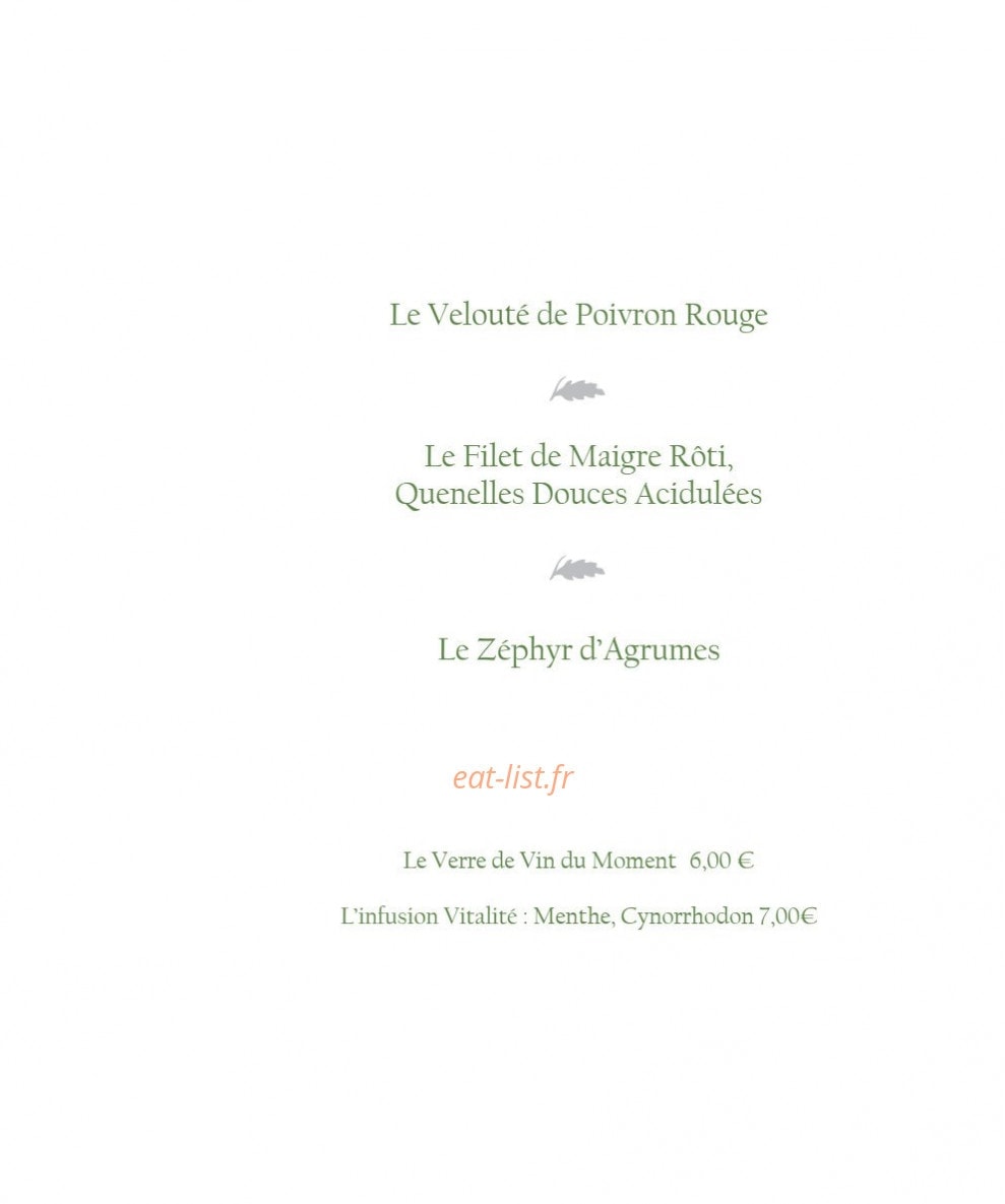 La Table de La Bastide — carte page 8