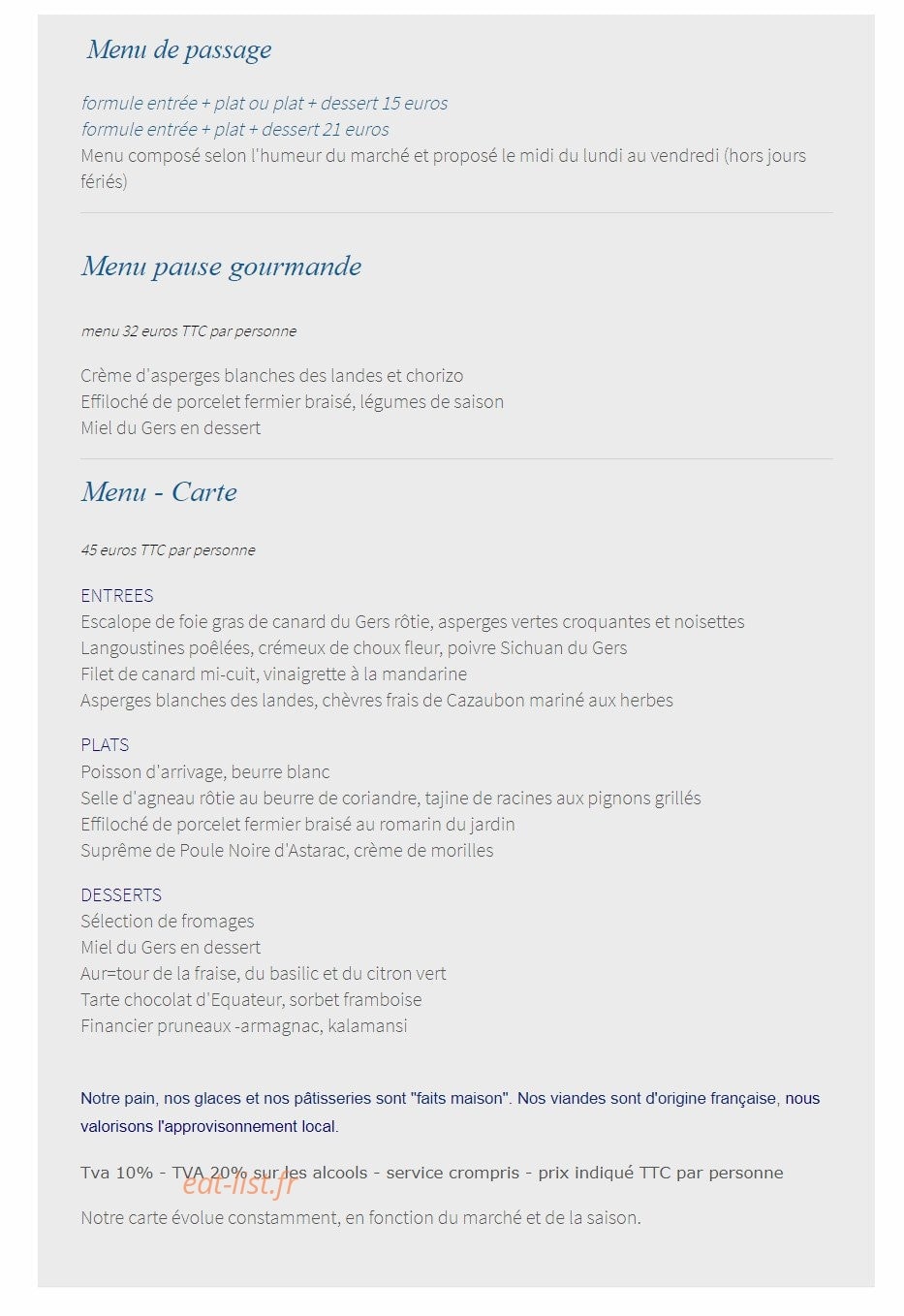 Château Bellevue — carte page 1