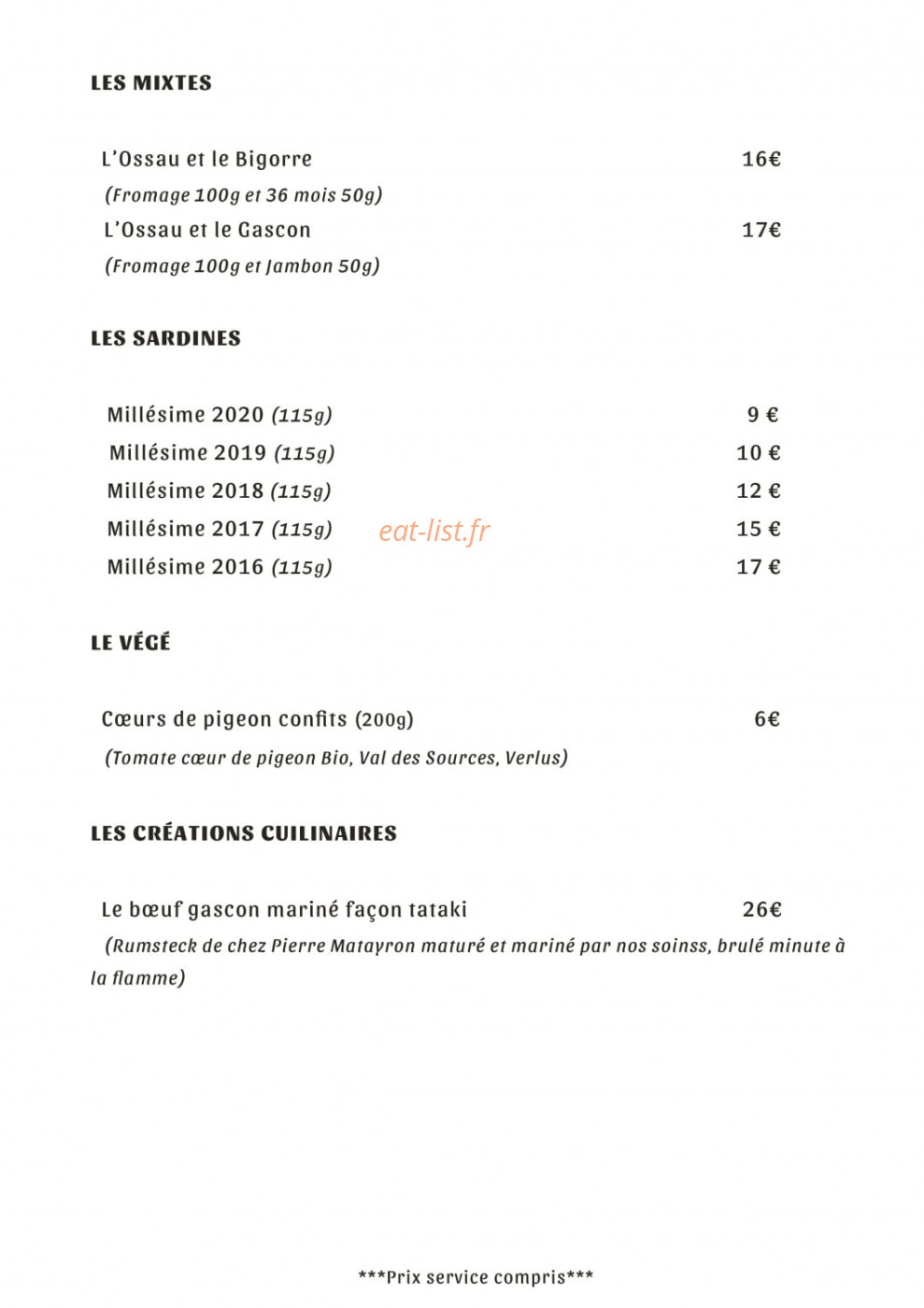 Tannat la cave — carte page 2