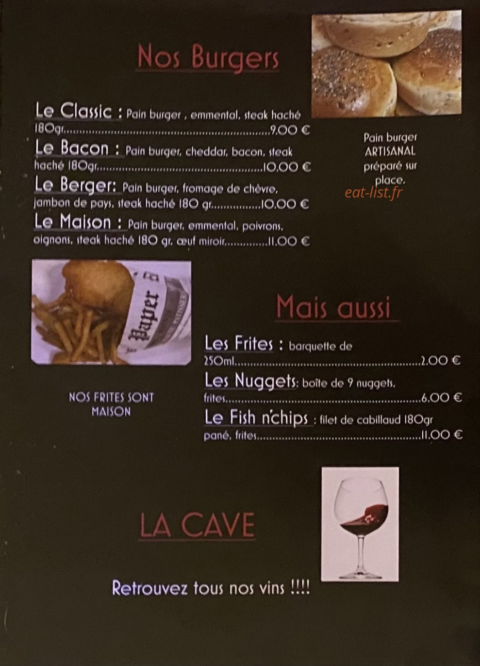 La Calèche — carte page 4