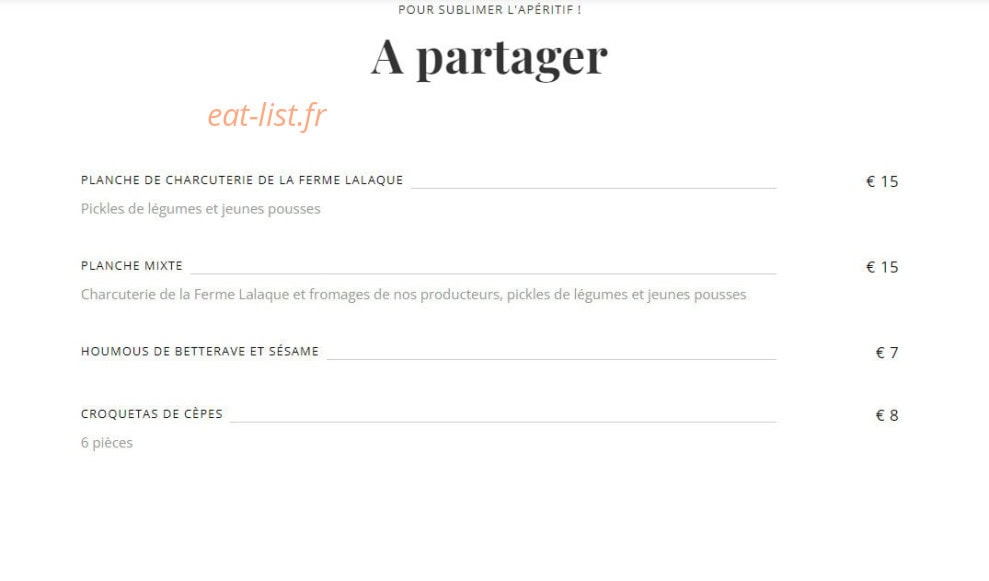 La Tablée de Tillac — carte page 5