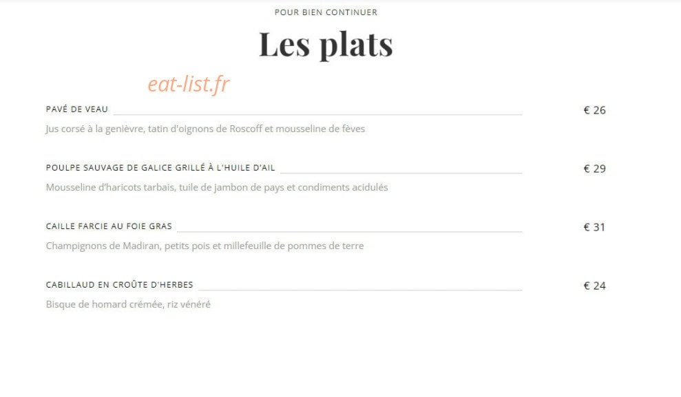 La Tablée de Tillac — carte page 2