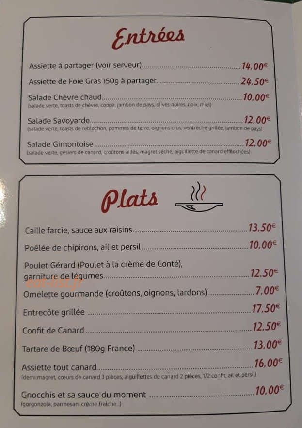 Brasserie de la Halle — carte page 4