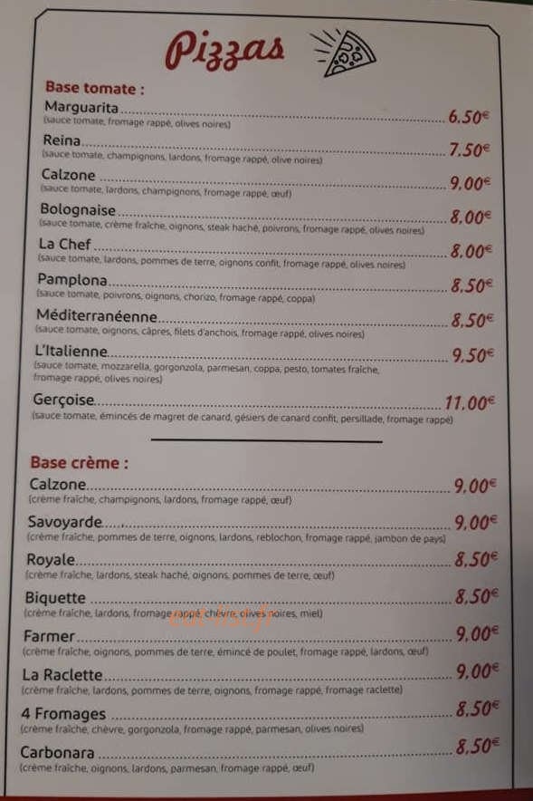 Brasserie de la Halle — carte page 2