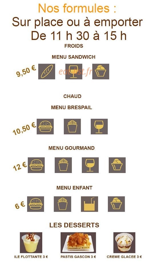 Fast Food Gascon — carte page 2