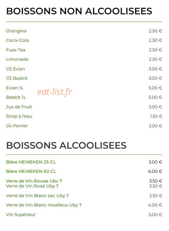 Le Bistrot Fermier — carte page 4