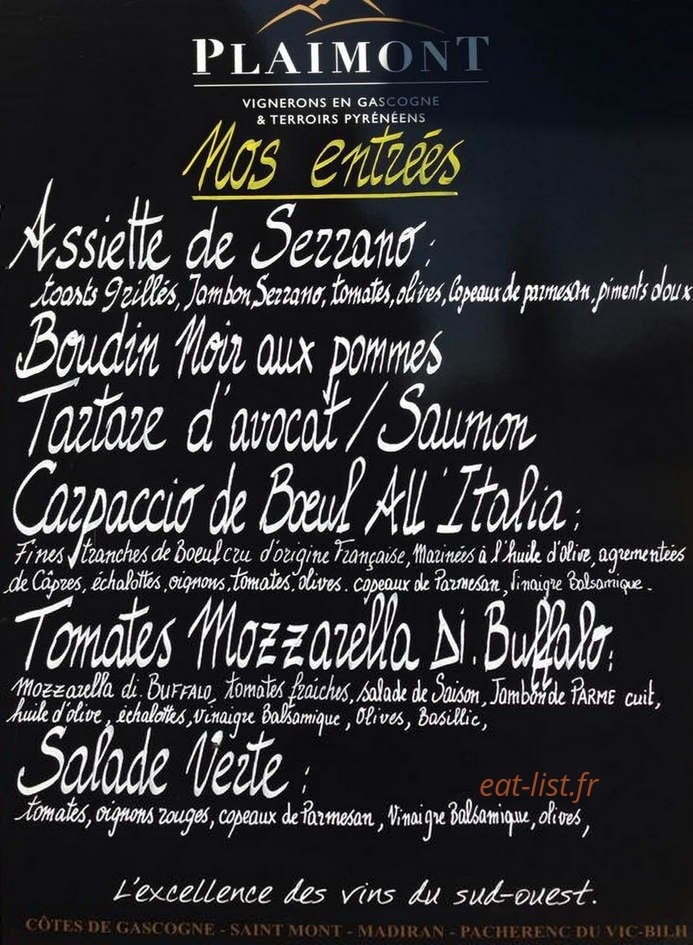 La Cabane a Pizzas — carte page 1