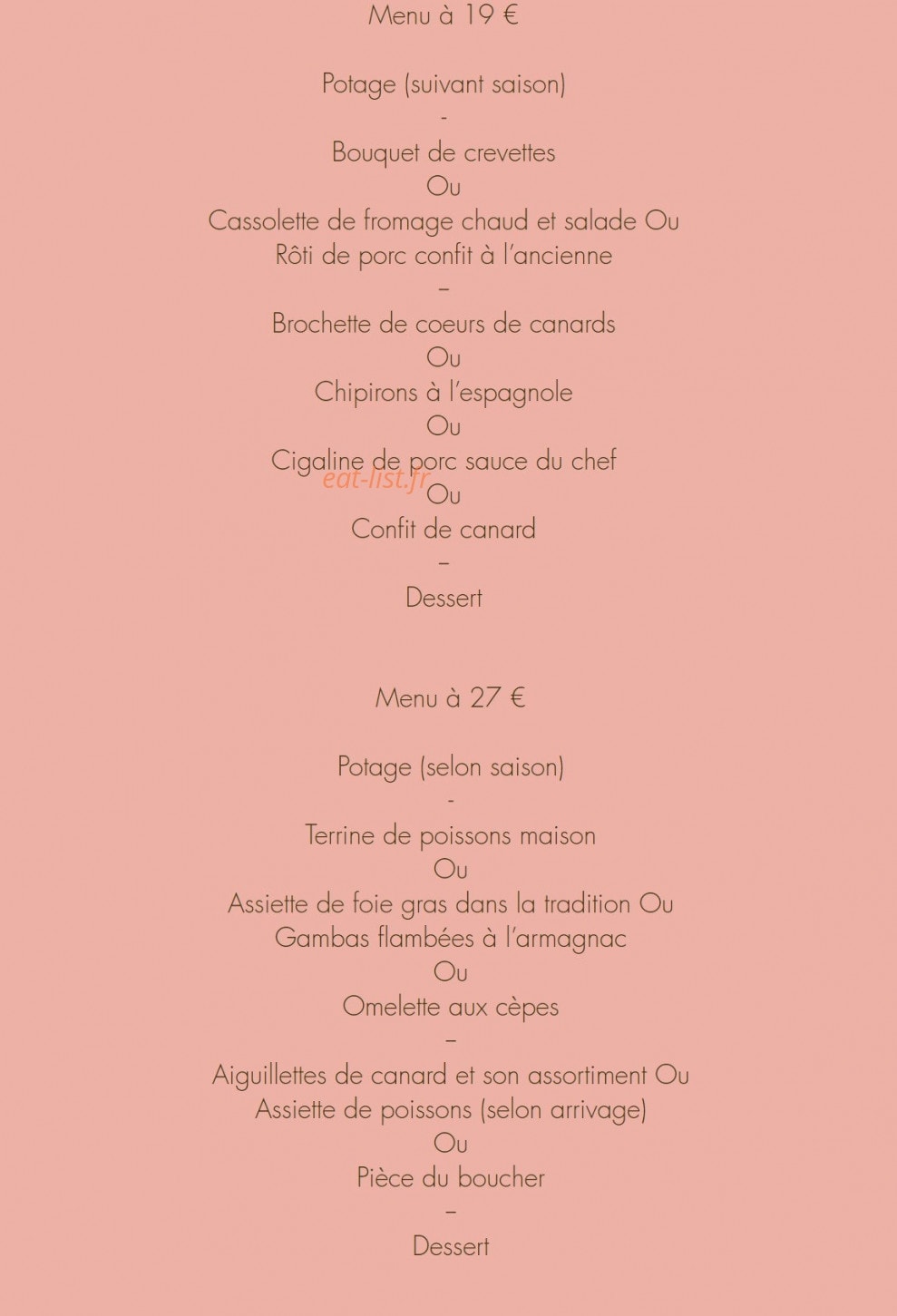 La Péniche — carte page 2