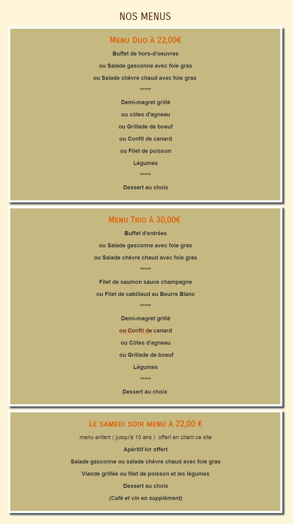 La Hournère — carte page 1