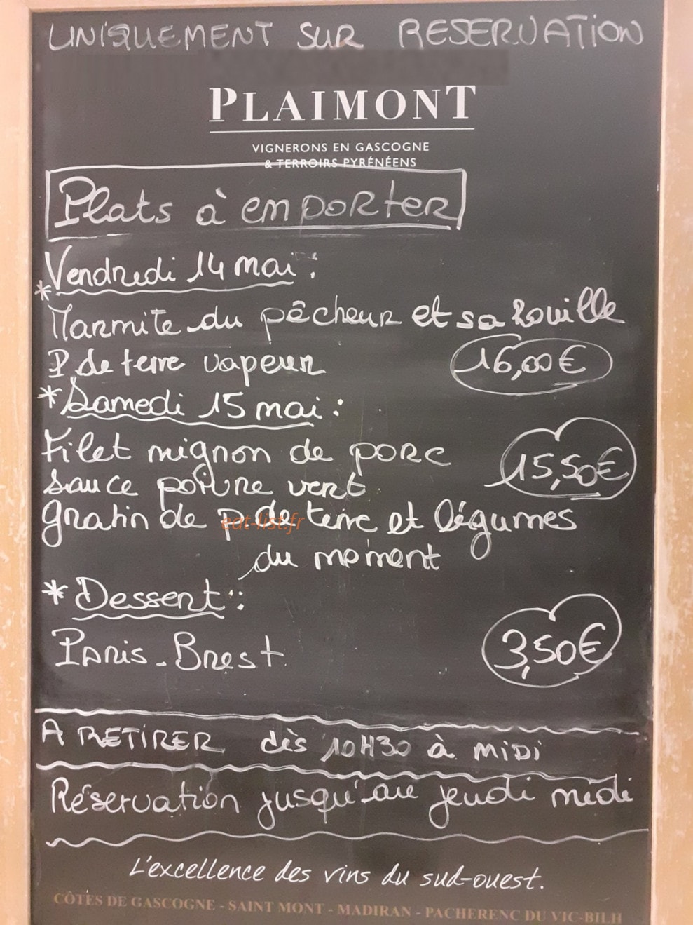 La Taverne De D'Artagnan — carte page 1