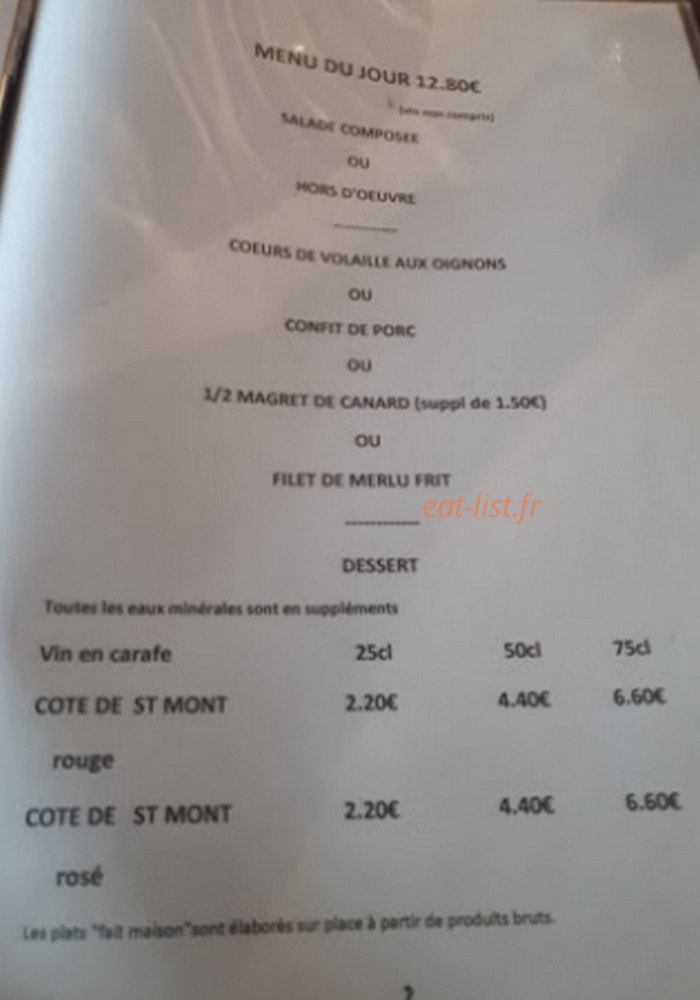 Relais des Trouettes — carte page 1