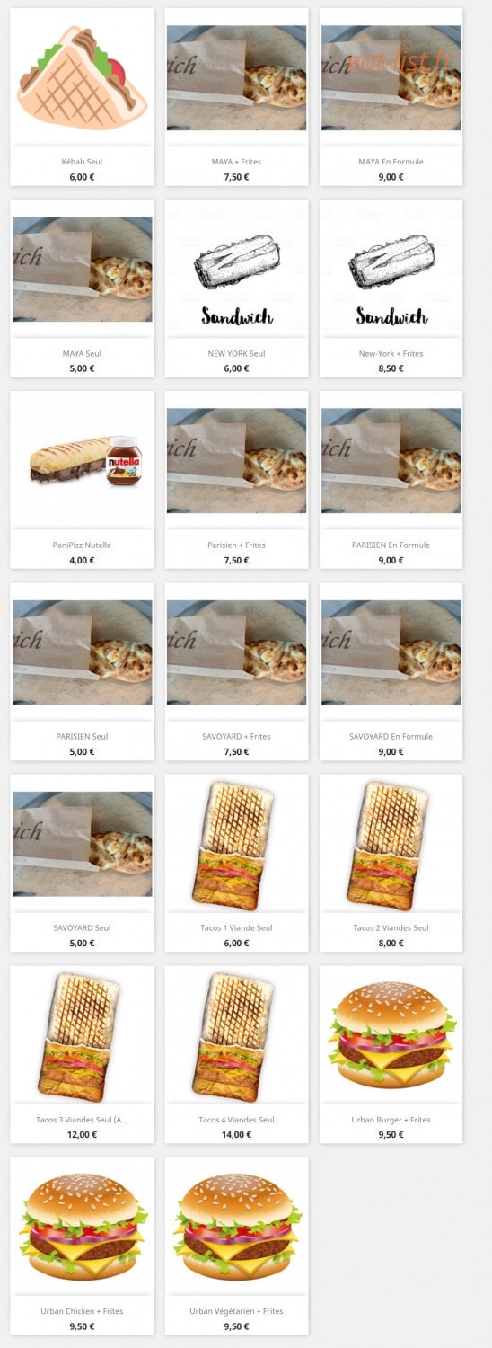 Urban food 32 — carte page 6