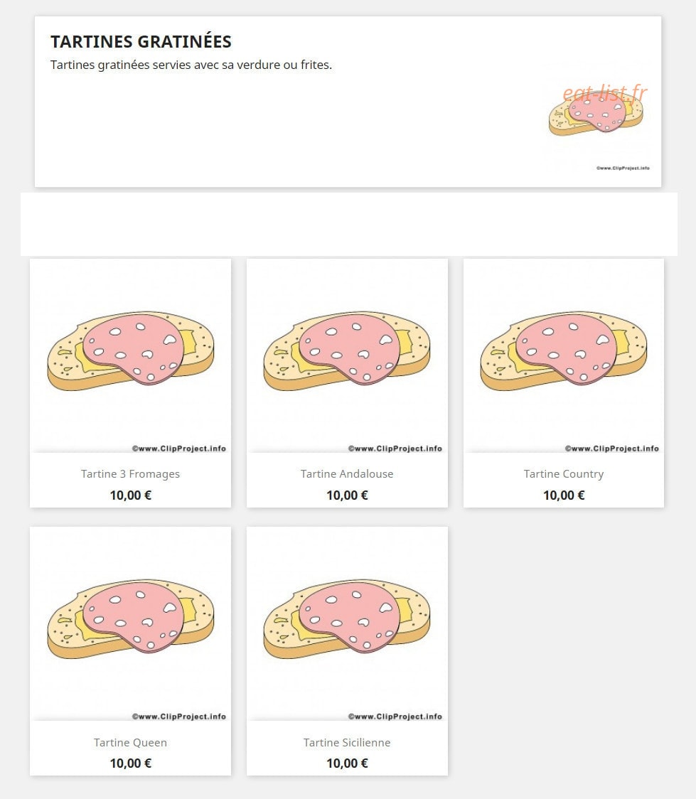 Urban food 32 — carte page 3