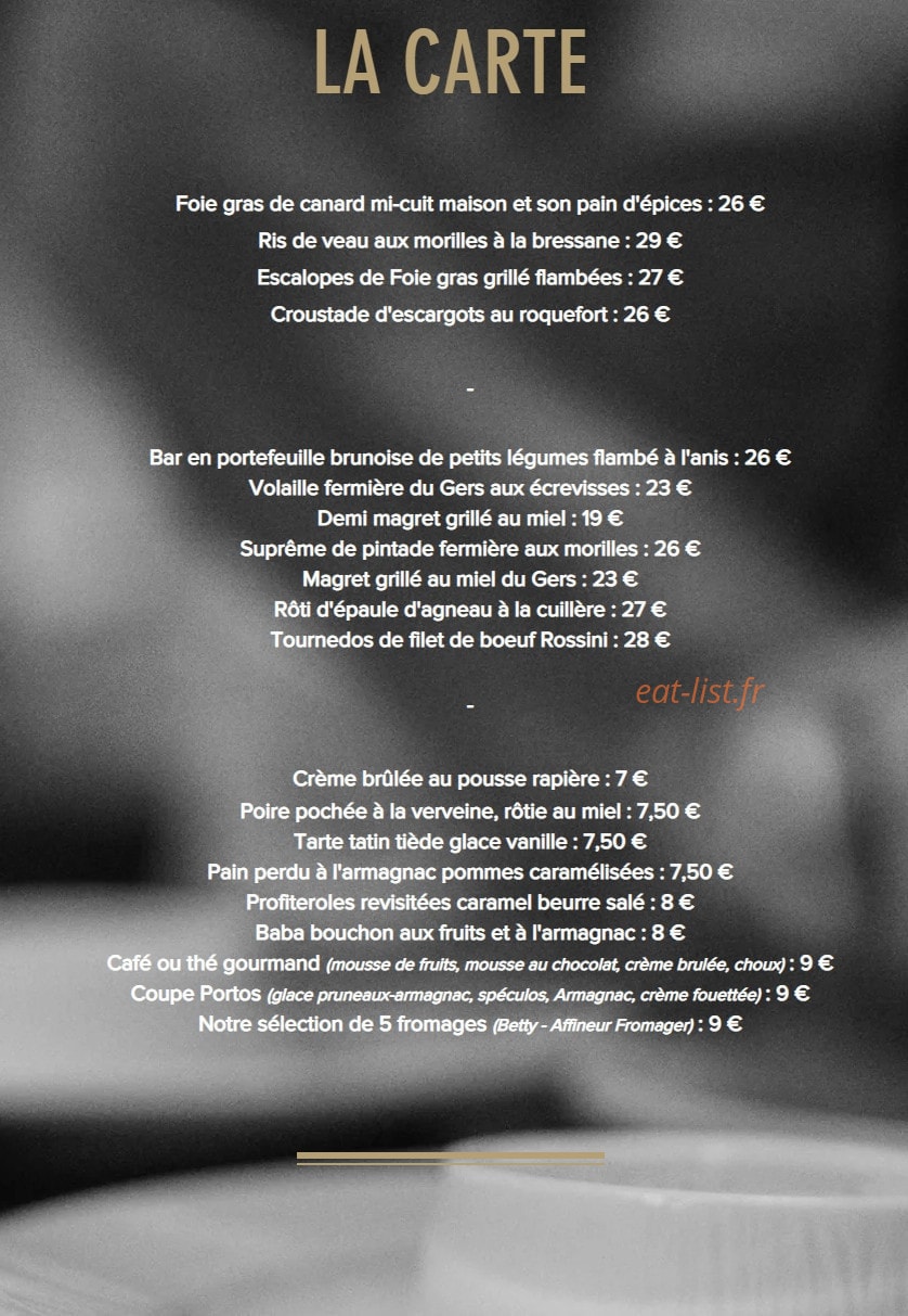 La Ferme de Flaran — carte page 6