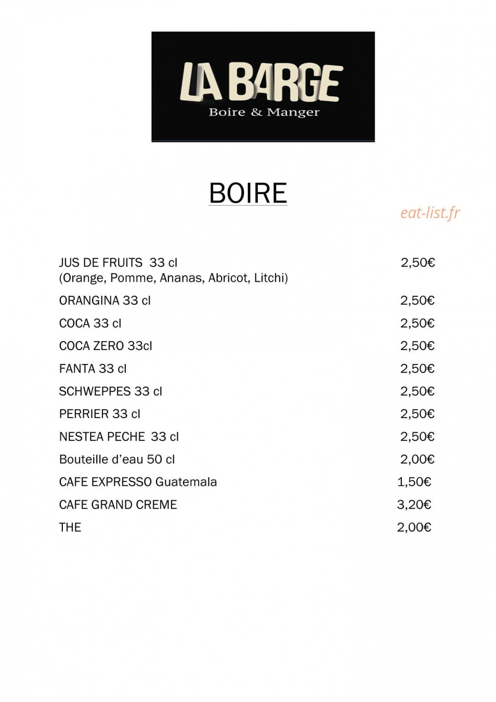 La Barge — carte page 4